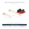 „StarTech.com“ 6 prievadų PCIe SATA III 6Gbps plėtimosi kortelė – ASM1166, ne RAID, žemo/profilio