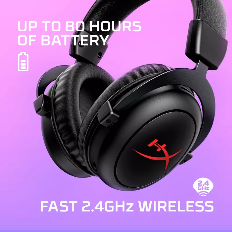 Belaidis žaidimų ausinių komplektas HyperX Cloud II Core Wireless