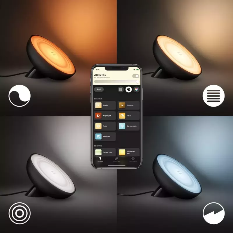 Philips Hue White and colour ambience Bloom išmanusis stalinis šviestuvas