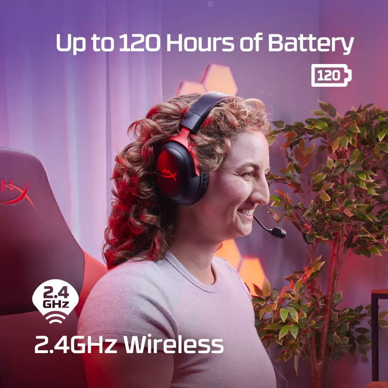 HyperX Cloud III Wireless – Belaidis žaidimų ausinės, juodos/raudonos