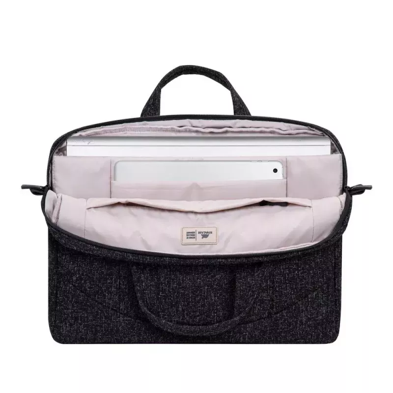Rivacase 7931 39,6 cm 15,6 colio juoda balta messenger kuprinė