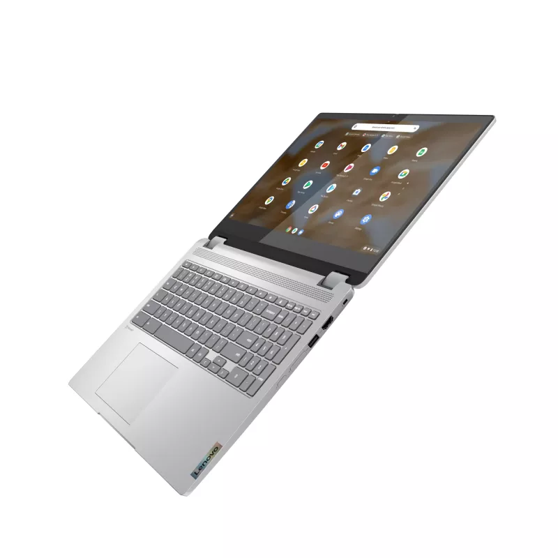 Lenovo IdeaPad Flex 3 Chrome 15IJL7 nešiojamas kompiuteris Chromebook, Intel® Celeron® N4500, 15.6 colių jutiklinis Full HD, 8 GB LPDDR4x, 128 GB eMMC, Wi-Fi 6, ChromeOS, pilka