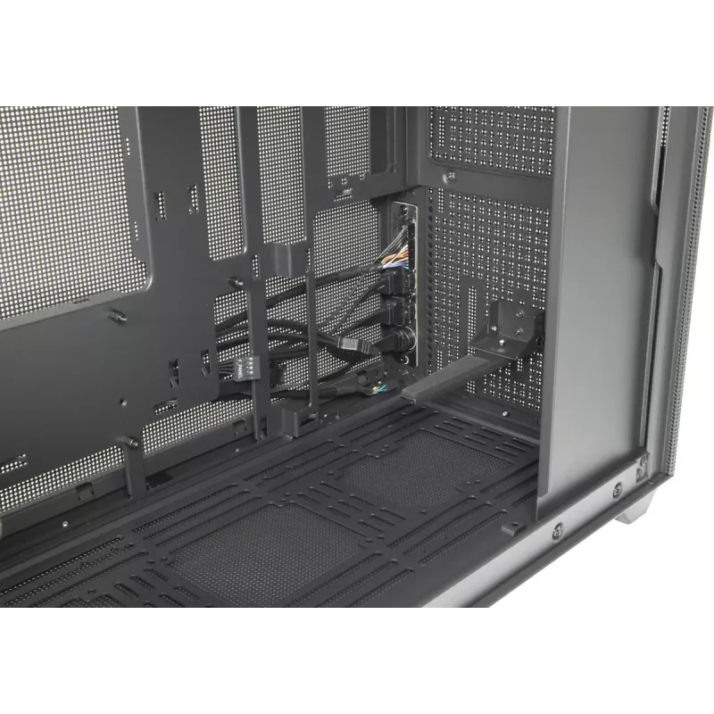 INTER-TECH IM-2 Expander Mini Tower korpusas, Mini-ITX/Micro ATX, ATX/SFX maitinimo šaltiniai, 2.5 inch ir 3.5 inch diskai, 120/140 mm ventiliatoriai, juodas