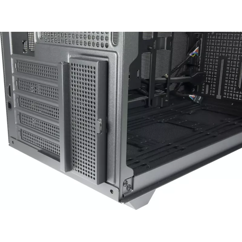 INTER-TECH IM-2 Expander Mini Tower korpusas, Mini-ITX/Micro ATX, ATX/SFX maitinimo šaltiniai, 2.5 inch ir 3.5 inch diskai, 120/140 mm ventiliatoriai, juodas
