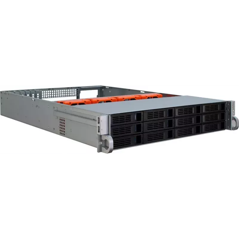 Serverinis korpusas Inter-Tech IPC 2U-2412 Rack juodas, sidabrinis