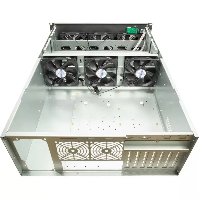 Kompiuterio korpusas Inter-Tech 4F28 Rack juodas, sidabrinis