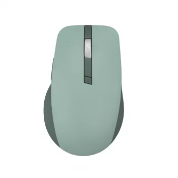Pelė ASUS SmartO MD200 Silent Plus — Ambidekstrinė RF belaidė + Bluetooth, optinė 4200 DPI, 6 mygtukų, žalia