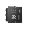 Kištukinis lizdas su USB A ir USB C Bachmann 917.227 Juoda IP20 250V