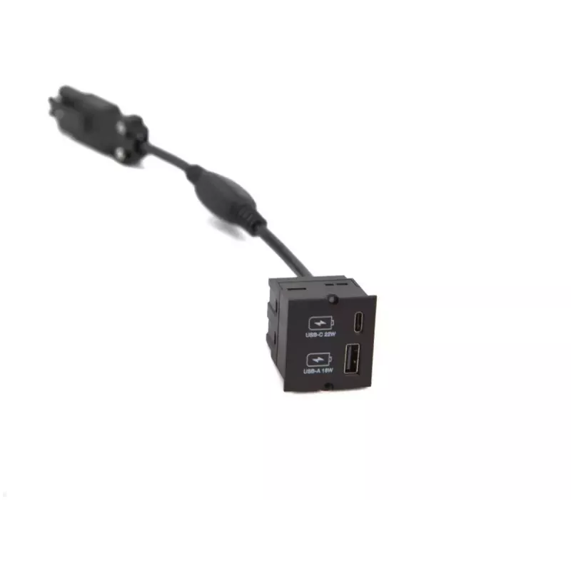 Kištukinis lizdas su USB A ir USB C Bachmann 917.227 Juoda IP20 250V