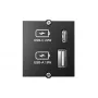 Kištukinis lizdas su USB A ir USB C Bachmann 917.227 Juoda IP20 250V
