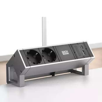Kištukinis lizdas USB A + USB C Bachmann 917.229 Juodas 3A