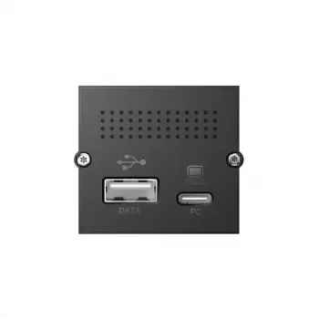 Kištukinis lizdas USB A + USB C Bachmann 917.229 Juodas 3A