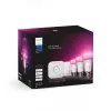 Philips Hue White and Colour Ambience komplektas – 3× E27 11W lemputės, Bluetooth/Zigbee, reguliatorius
