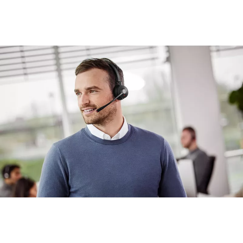 Jabra Engage 55 MS Stereo belaidė ausinė ant galvos, biurui / skambučių centrui, USB Type-A, juoda
