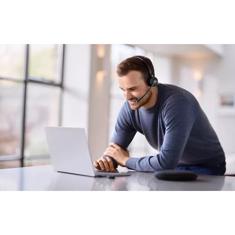 Jabra Engage 55 MS Stereo belaidė ausinė ant galvos, biurui / skambučių centrui, USB Type-A, juoda
