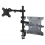 StarTech.com A2-LAPTOP-DESK-MOUNT reguliuojamas monitoriaus laikiklis su VESA nešiojamojo kompiuterio padėklu, kompiuteriui iki 4,5 kg (9,9 lb) ir vienam ekranui, tvirtinimas gnybtu arba per stalo angą, plienas / plastikas, juodas