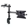StarTech.com A2-LAPTOP-DESK-MOUNT reguliuojamas monitoriaus laikiklis su VESA nešiojamojo kompiuterio padėklu, kompiuteriui iki 4,5 kg (9,9 lb) ir vienam ekranui, tvirtinimas gnybtu arba per stalo angą, plienas / plastikas, juodas