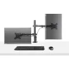 StarTech.com A2-LAPTOP-DESK-MOUNT reguliuojamas monitoriaus laikiklis su VESA nešiojamojo kompiuterio padėklu, kompiuteriui iki 4,5 kg (9,9 lb) ir vienam ekranui, tvirtinimas gnybtu arba per stalo angą, plienas / plastikas, juodas