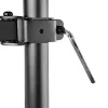 StarTech.com A2-LAPTOP-DESK-MOUNT reguliuojamas monitoriaus laikiklis su VESA nešiojamojo kompiuterio padėklu, kompiuteriui iki 4,5 kg (9,9 lb) ir vienam ekranui, tvirtinimas gnybtu arba per stalo angą, plienas / plastikas, juodas