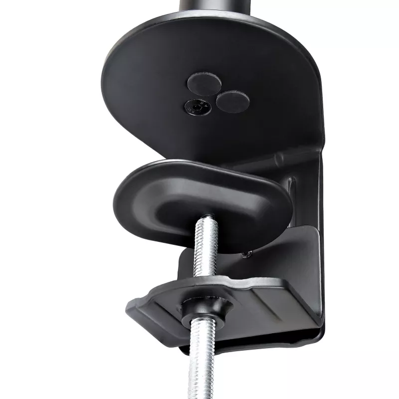 StarTech.com A2-LAPTOP-DESK-MOUNT reguliuojamas monitoriaus laikiklis su VESA nešiojamojo kompiuterio padėklu, kompiuteriui iki 4,5 kg (9,9 lb) ir vienam ekranui, tvirtinimas gnybtu arba per stalo angą, plienas / plastikas, juodas