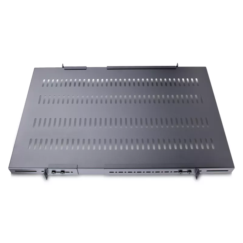 StarTech.com ADJSHELFHDV 1U reguliuojamo gylio ventiliuojama lentyna serverio stovui – 150 kg talpa, 19,5–38 col. gylis, 27,5 col. gylio
