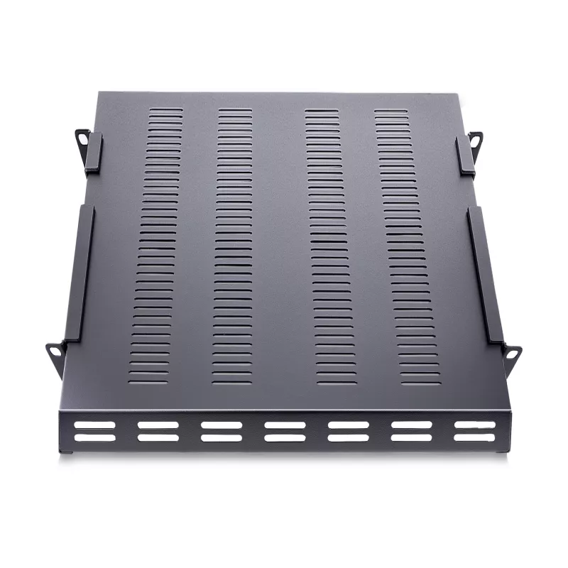 StarTech.com ADJSHELFHDV 1U reguliuojamo gylio ventiliuojama lentyna serverio stovui – 150 kg talpa, 19,5–38 col. gylis, 27,5 col. gylio