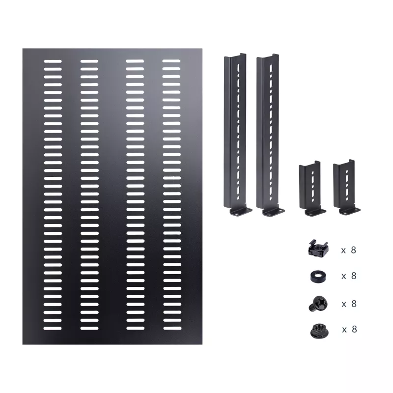 StarTech.com ADJSHELFHDV 1U reguliuojamo gylio ventiliuojama lentyna serverio stovui – 150 kg talpa, 19,5–38 col. gylis, 27,5 col. gylio