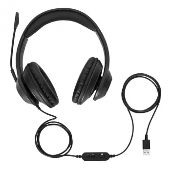Targus AEH102GL ausinės / headset, laidinės, antgalvinės, skambučiams ir muzikai, USB-A, juodos