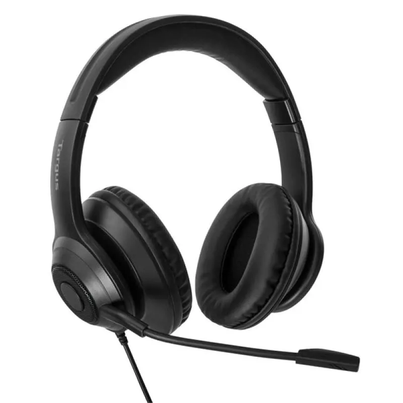 Targus AEH102GL ausinės / headset, laidinės, antgalvinės, skambučiams ir muzikai, USB-A, juodos