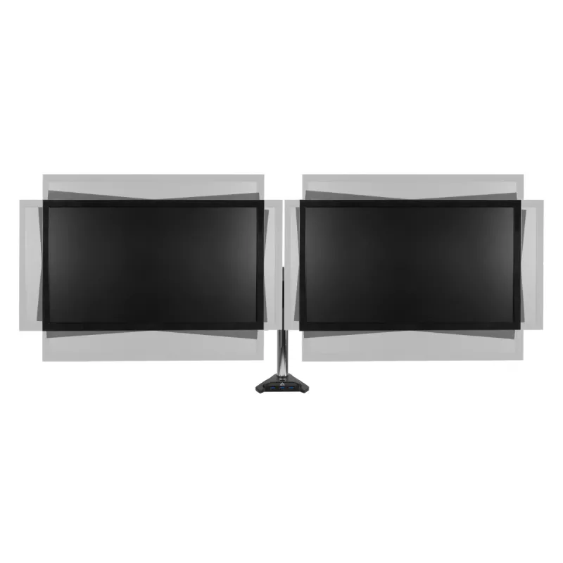 ARCTIC Z2-3D Gen 3 Dvigubo monitoriaus laikiklis su dujine spyruokle, spaustuvas, 8 kg, 73,7 cm (29 col.), 86,4 cm (34 col.), 100 x 100 mm, Juoda