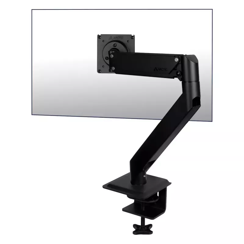 Stalinis laikiklis monitoriui su dujine spyruokle ARCTIC X1-3D – iki 43 colių / 10 kg, VESA 75x75–100x100, juodas