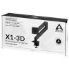 Stalinis laikiklis monitoriui su dujine spyruokle ARCTIC X1-3D – iki 43 colių / 10 kg, VESA 75x75–100x100, juodas