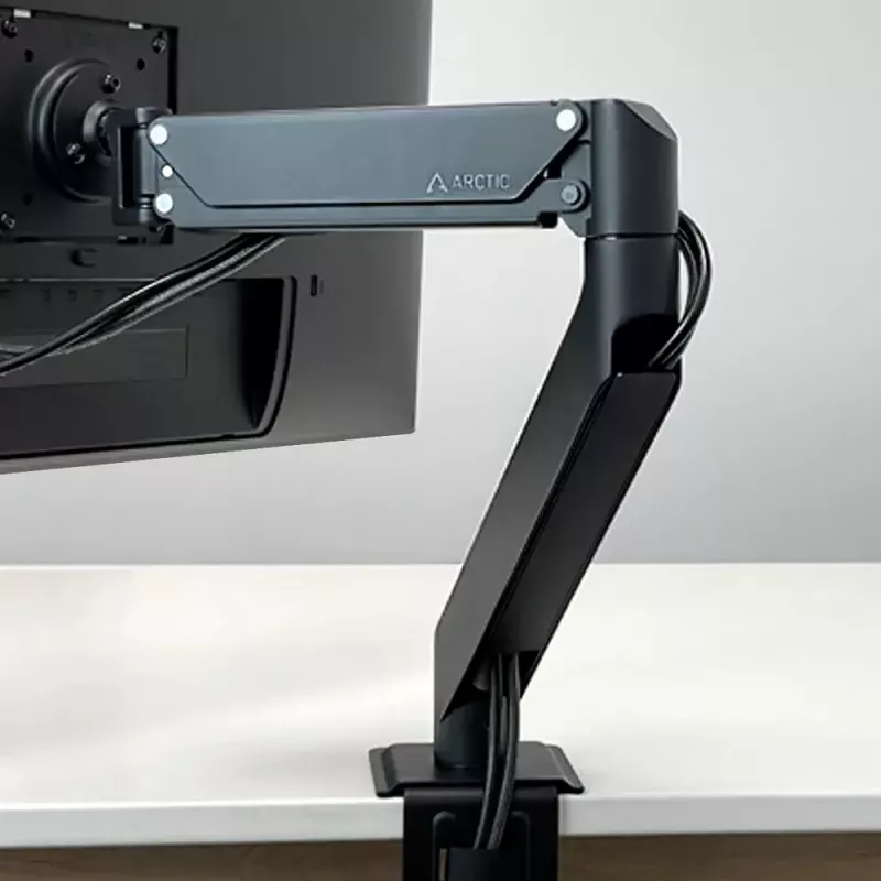 Stalinis laikiklis monitoriui su dujine spyruokle ARCTIC X1-3D – iki 43 colių / 10 kg, VESA 75x75–100x100, juodas