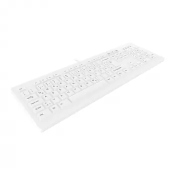 Contour Design Active Key Contour ClassicClean medicininė klaviatūra IP68 pilno dydžio laidinė balta DE C8100