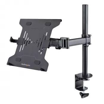 StarTech.com Laptop Desk Mount – monitorų ir nešiojamųjų kompiuterių laikiklis – iki 34 colių (8 kg) ir nešiojamųjų (4,5 kg) – sukama VESA lentyna – spaustuvinis / per angą tvirtinimas