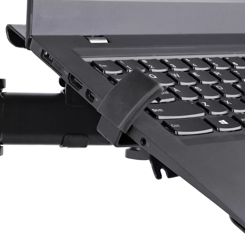 StarTech.com Laptop Desk Mount – monitorų ir nešiojamųjų kompiuterių laikiklis – iki 34 colių (8 kg) ir nešiojamųjų (4,5 kg) – sukama VESA lentyna – spaustuvinis / per angą tvirtinimas
