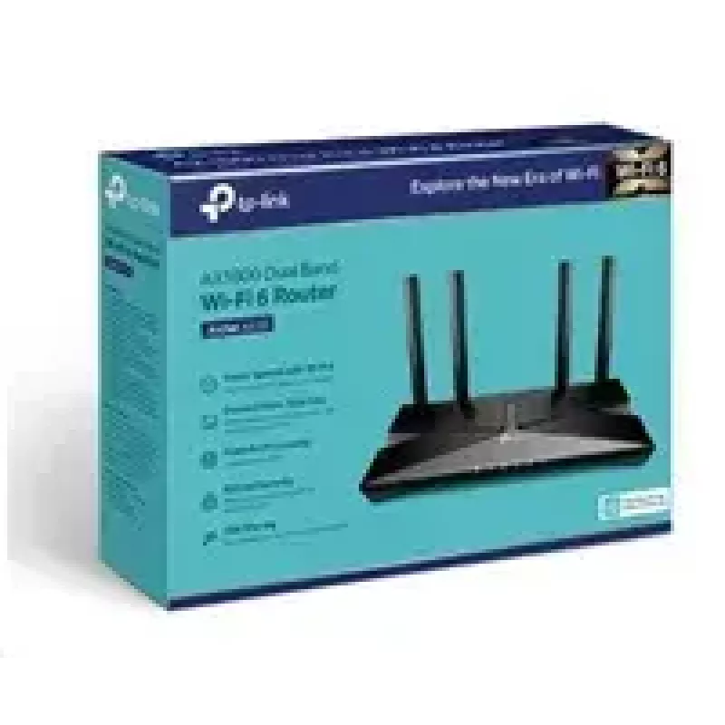 TP-LINK Archer AX20 Dual-Band Wi-Fi 6 maršrutizatorius 802.11ax, 574+1201 Mbit/s, 4x Gigabit Ethernet, 4 antenos