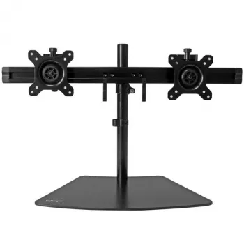 StarTech.com dviejų monitorių stovas – horizontalus – juodas, laisvai pastatomas, 8 kg, 61 cm (24 col.), 100 x 100 mm, aukščio reguliavimas