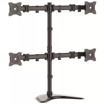 StarTech.com ARMBARQUAD keturių monitorių stovas stalviršiui – laisvai pastatomas, reguliuojamas, 8 kg, 33–68,6 cm (13–27 col.), VESA 100x100 mm, juodas