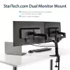 StarTech.com Dviguba monitoriaus rankena tvirtinimui prie stalo - Artikuliuojama, Gnybtas, 13.6 kg, 30.5 cm (12 colių), 61 cm (24 coliai), 100 x 100 mm, Juoda