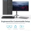 StarTech.com Dviguba monitoriaus rankena tvirtinimui prie stalo - Artikuliuojama, Gnybtas, 13.6 kg, 30.5 cm (12 colių), 61 cm (24 coliai), 100 x 100 mm, Juoda