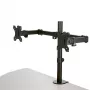 StarTech.com ARMDUAL2 Dvigubas monitoriaus laikiklis ant stalo – spaustuvas / grommet, VESA iki 32 colių, ergonomiškas, reguliuojamas aukštis/pakreipimas/pasukimas/rotacija