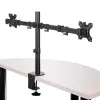 StarTech.com ARMDUAL2 Dvigubas monitoriaus laikiklis ant stalo – spaustuvas / grommet, VESA iki 32 colių, ergonomiškas, reguliuojamas aukštis/pakreipimas/pasukimas/rotacija