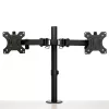 StarTech.com ARMDUAL2 Dvigubas monitoriaus laikiklis ant stalo – spaustuvas / grommet, VESA iki 32 colių, ergonomiškas, reguliuojamas aukštis/pakreipimas/pasukimas/rotacija