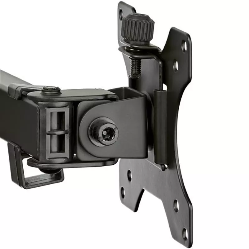 StarTech.com ARMDUAL2 Dvigubas monitoriaus laikiklis ant stalo – spaustuvas / grommet, VESA iki 32 colių, ergonomiškas, reguliuojamas aukštis/pakreipimas/pasukimas/rotacija