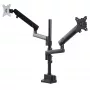 StarTech.com ARMDUALPIVOT Dvigubas monitoriaus laikiklis ant stalo, pilnas judesys, VESA iki 32 colių, 8 kg, reguliuojamas aukštis, spaustuvas / gromet, mechaninė spyruoklė