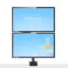 StarTech.com ARMDUALPIVOT Dvigubas monitoriaus laikiklis ant stalo, pilnas judesys, VESA iki 32 colių, 8 kg, reguliuojamas aukštis, spaustuvas / gromet, mechaninė spyruoklė