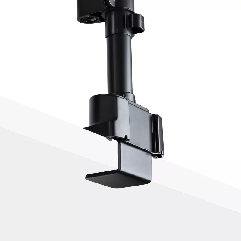 StarTech.com ARMDUALPIVOT Dvigubas monitoriaus laikiklis ant stalo, pilnas judesys, VESA iki 32 colių, 8 kg, reguliuojamas aukštis, spaustuvas / gromet, mechaninė spyruoklė
