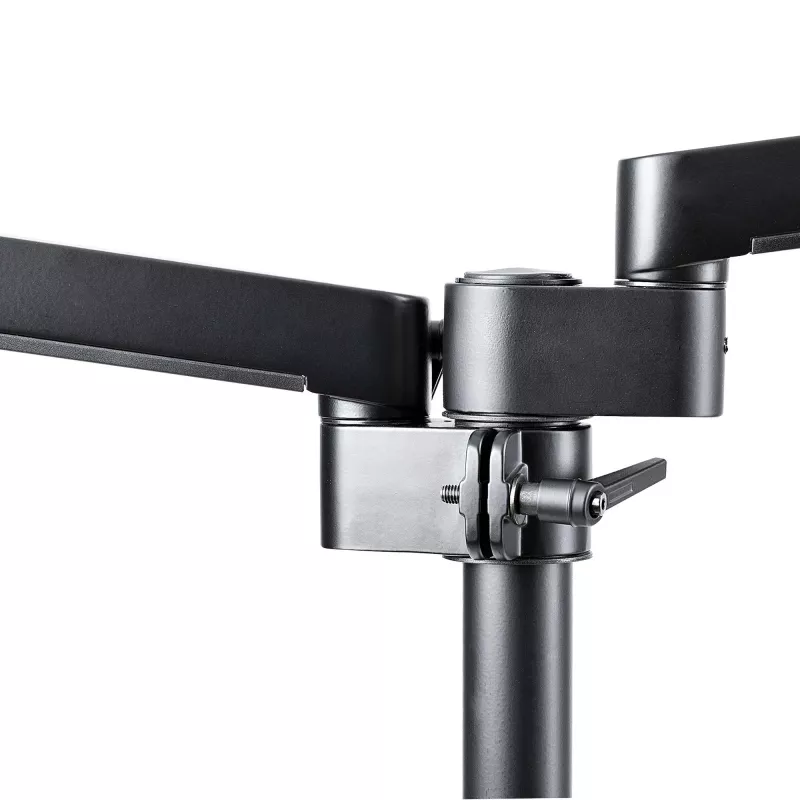 StarTech.com ARMDUALPIVOT Dvigubas monitoriaus laikiklis ant stalo, pilnas judesys, VESA iki 32 colių, 8 kg, reguliuojamas aukštis, spaustuvas / gromet, mechaninė spyruoklė