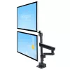StarTech.com ARMDUALPIVOT Dvigubas monitoriaus laikiklis ant stalo, pilnas judesys, VESA iki 32 colių, 8 kg, reguliuojamas aukštis, spaustuvas / gromet, mechaninė spyruoklė